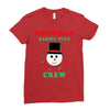 christmas baking team crew snowman Ladies Fitted T-Shirt