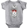 girl and skull Baby Onesie