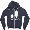 android robot spoof Zipper Hoodie