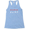 eat, sleep &amp; train triathlon sports, gym, athletic Racerback Tank