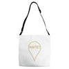Hate Adjustable Strap Totes