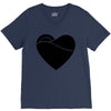 black heart V-Neck Tee