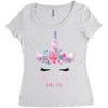 birthday unicorn family series mom Women's Triblend Scoop T-shirt
