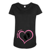 Baby Girl with Heart Any Name Customized Maternity Scoop Neck T-shirt
