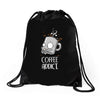 coffee addict Drawstring Bags