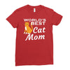 world's best cat mom Ladies Fitted T-Shirt