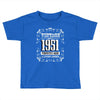 vintage made in 1951 perfectly aged a living legend Toddler T-shirt