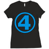 number 4 Ladies Fitted T-Shirt