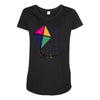 fly a kite Maternity Scoop Neck T-shirt