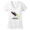 never give up poster Women's V-Neck T-Shirt