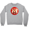 route 66 sign distressed, ideal birthday gift or present Crewneck Sweatshirt