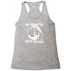 my pointer rides shotgun Racerback Tank