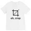 oh crop V-Neck Tee
