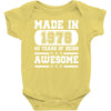 made in 1978 40 years of being awesome Baby Bodysuit