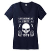 Life Begins at Forty 1978 the Birth of Legends Women's V-Neck T-Shirt