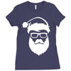 santa hipster Ladies Fitted T-Shirt