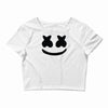 marshmello face Crop Top
