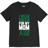 i wear green for my mom liver cancer awareness V-Neck Tee