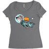 astronaut dog Women's Triblend Scoop T-shirt