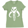 mandalorian symbol star wars tee boba fett bantha skull jedi sith Ladies Fitted T-Shirt