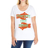 teachers love brains Ladies Curvy T-Shirt