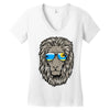 summer lion Women's V-Neck T-Shirt