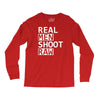 real men shoot raw funny photography Long Sleeve Shirts