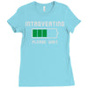 low battery introvert pun humor Ladies Fitted T-Shirt