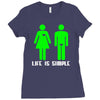 life is simple funny Ladies Fitted T-Shirt