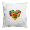 color flower Throw Pillow