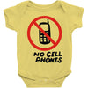 no cell phones Baby Onesie