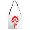 world of warcraft mists of pandaria horde Adjustable Strap Totes