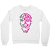 two coloured patterned skull   mens funny Crewneck Sweatshirt