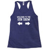 welcome to the gun show Racerback Tank