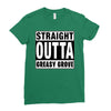 straight outta greasy grove Ladies Fitted T-Shirt