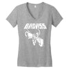 bad ass Women's V-Neck T-Shirt
