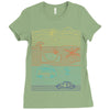 summer zone line Ladies Fitted T-Shirt