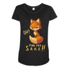 oh, for fox sake Maternity Scoop Neck T-shirt