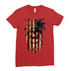 skull us flag Ladies Fitted T-Shirt