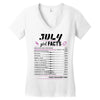 July Girl Facts Cancer Women's V-Neck T-Shirt