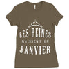 les reines naissent en janvier Ladies Fitted T-Shirt