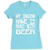 my indian name is runs with beer Ladies Fitted T-Shirt