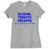 funny t shirt alcohol tobacco firearms who's bringing the chips tee Ladies Fitted T-Shirt