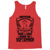 Never Underestimate Dog Rescuer Who Was Born September Tank Top