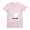 vintage made in 1987 perfectly aged a living legend Ladies Fitted T-Shirt