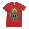summer skull Ladies Fitted T-Shirt