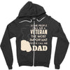 veteran dad 2 Zipper Hoodie