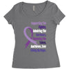 supporting the fighter, admiring the survivors, honoring the taken Women's Triblend Scoop T-shirt