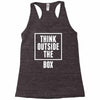 think outside the box Racerback Tank