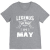 Legends Are Born In May V-Neck Tee